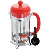 Френч-пресс «Кафетерия» стекло,сталь нерж. 1л ,H=24,L=17см красный