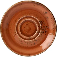 Saucer “Kraft”  porcelain  D=165, H=15mm  terracotta