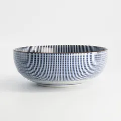 Салатник «Сендан» фарфор 0,9л D=178,H=66мм голуб.,белый, изображение 3