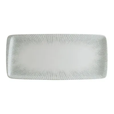 Блюдо сервировочное «Ирис» прямоугольное фарфор ,L=34,B=16см белый,серый