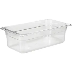 Gastronorm container (1/3)  polycarbonate  3.8 l , H=10, L=32.5, B=17.6 cm  transparent.