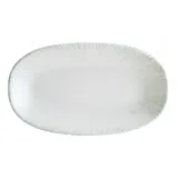 Блюдо сервировочное «Ирис» овальное фарфор ,L=150,B=85мм белый,серый