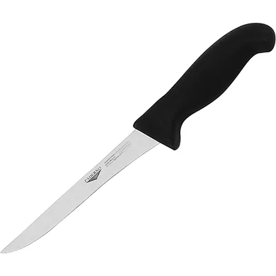 Нож для обвалки мяса сталь,пластик ,L=260/145,B=20мм черный,металлич.