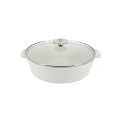 Утятница «Революшн» с крышкой керамика,термост.стекло 3,5л ,H=14,L=32,5,B=25,5см белый