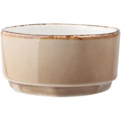 Sauce boat “Terramesa Vit”  porcelain  50 ml  D=60, H=33mm  beige.