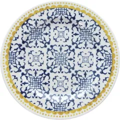 Plate “Selinunte” porcelain D=28,H=3cm blue,white