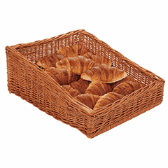 Wicker basket for bread “In Situ”  polyrottan , H=20, L=50, B=43cm  brown.