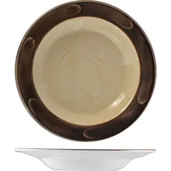 Deep plate “Peppercorn”  porcelain  380 ml  D=215, H=30mm  brown, beige.