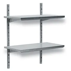 Adjustable wall shelves [2 pcs]  stainless steel , L=80, B=47cm