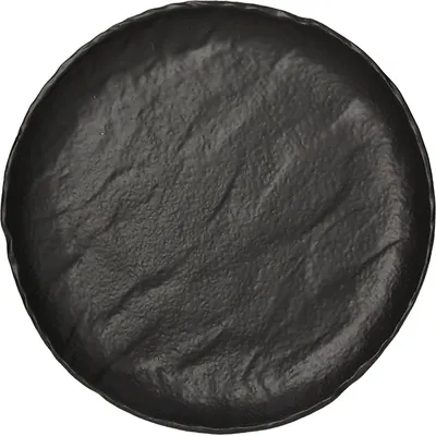 Тарелка мелкая «Вулкания» фарфор D=26см черный