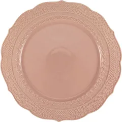 Тарелка «Скалистос» мелкая керамика D=28,H=2см розов.