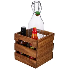 Подставка для набора для специй дуб ,H=15,L=15,B=15см коричнев., изображение 2