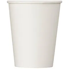 Стакан бумажный одноразовый однослойный[50шт] бумага 250мл D=8,H=9см белый, изображение 2