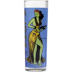 Highball “Kahiko Zombie” glass 400ml D=60,H=177mm blue,clear.