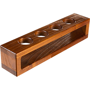 Доска на 4 стопки «Gloine» ясень ,H=8,L=33,B=6см тем.корич.