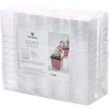 Креманка квадратная набор[100шт] полистир.пищ. 120мл ,H=7,L=5,B=5см прозр.