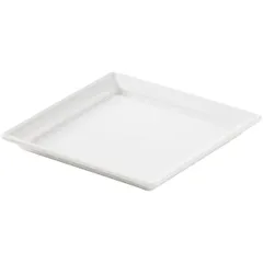 Square plate  porcelain ,H=15,L=132,B=132mm white