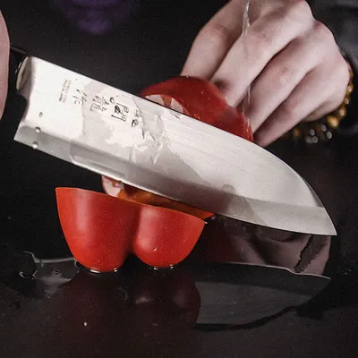 Нож кухонный «Киото» двусторонняя заточка сталь нерж.,дерево ,L=30/18,B=4см, изображение 8