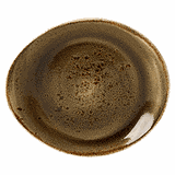 Тарелка «Крафт Браун» пирожковая фарфор D=155,H=20,L=155,B=130мм коричнев.