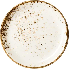 Тарелка пирожковая «Крафт Вайт» фарфор D=15,H=2см белый,коричнев.