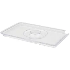 Lid for gastronorm container GN 1/4 plastic ,H=15,L=265,B=162mm transparent.