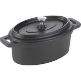 Кастрюля для запекания «Эмбер Каст Мэтт» с крышкой чугун 450мл ,H=7,L=15,B=10см черный