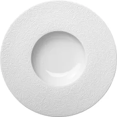 Тарелка «Коллекшн Эль Кутюр» с широким бортом фарфор D=30см белый
