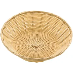 Wicker basket for bread  polyrottan  D=23, H=7cm  light brown.