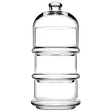 Set of containers for dessert “Villa” with lid[3pcs] glass 0.505l D=94/118,H=261mm clear.