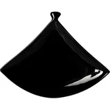 Блюдо «Кунстверк» веер фарфор ,H=15,L=200,B=130мм черный