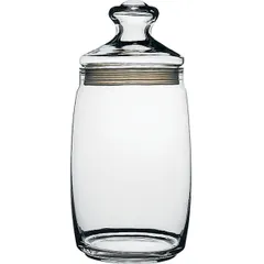 Round jar with a lid “Cheshnya”  glass, rubber  1.1 l  D=94, H=220mm  clear.