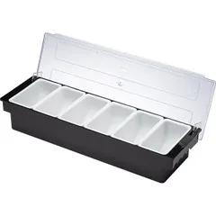 Container for fruits and seasonings with a lid “Prootel” 6 compartments  abs plastic, polyprop. , H=97, L=490, B