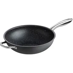 Frying pan “Wok” “Whitford”  cast aluminum, stainless steel  4.5 l  D=30, H=9 cm  graphic, black