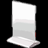 Подставка настольная для меню А4 белое основание пластик ,H=310,L=215,B=95мм прозр.,белый