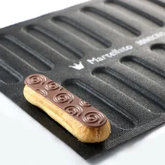 Форма конд. перфорир. «Савоярди» 16шт на листе30х40см силикон,стеклопласт. ,H=6,L=120,B=25мм черный, изображение 2