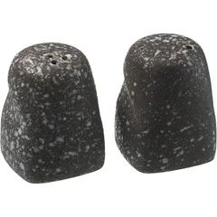 Salt/pepper set  porcelain , L=51, B=63mm  matte, black