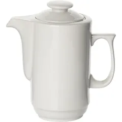 Кофейник «Прага» с крышкой фарфор 1,2л D=11,H=21,L=21см белый