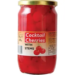 Cherry with cuttings “Kokt.” 750 g (85 pcs. in a jar)  glass  D=85, H=150mm  red