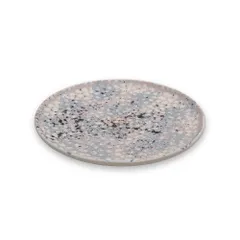Тарелка «Конфетти»  каменная керамика  D=21,5  серый, розовый  Palmer