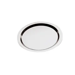 Round tray “Fineness”  stainless steel  D=32cm  silver.