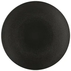 Plate “Ekinox” small  porcelain  D=24, H=3cm  black