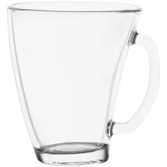 Mug “Shape” glass 320ml ,H=15cm clear.