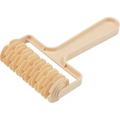 Roller knife for dough  plastic  L=11.5 cm  yellow.