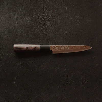 Нож кухонный «Нара» сталь нерж.,дерево ,L=240/120,B=23мм металлич.,тем.дерево, изображение 9