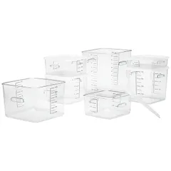 Container for products, graduated  plastic  11.4 l , H=19, L=27/29, B=27 cm  transparent.