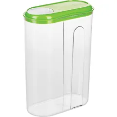 Емкость для сыпучих продуктов полипроп. 1,5л ,H=215,L=150,B=70мм прозр.,зелен.