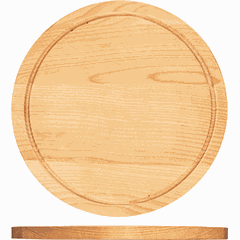 Доска разделочная с выемкой бук D=25см