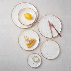 Тарелка «Париж» фарфор D=27см белый,коричнев., Диаметр (мм): 270, изображение 3