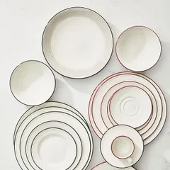 Салатник «Бид Блэк Бэнд» фарфор D=16см белый,черный, изображение 3