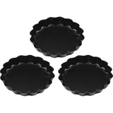 Форма для выпечки (новый арт 04147339)[3шт] карб.сталь,антиприг.покр. D=80,H=6мм черный